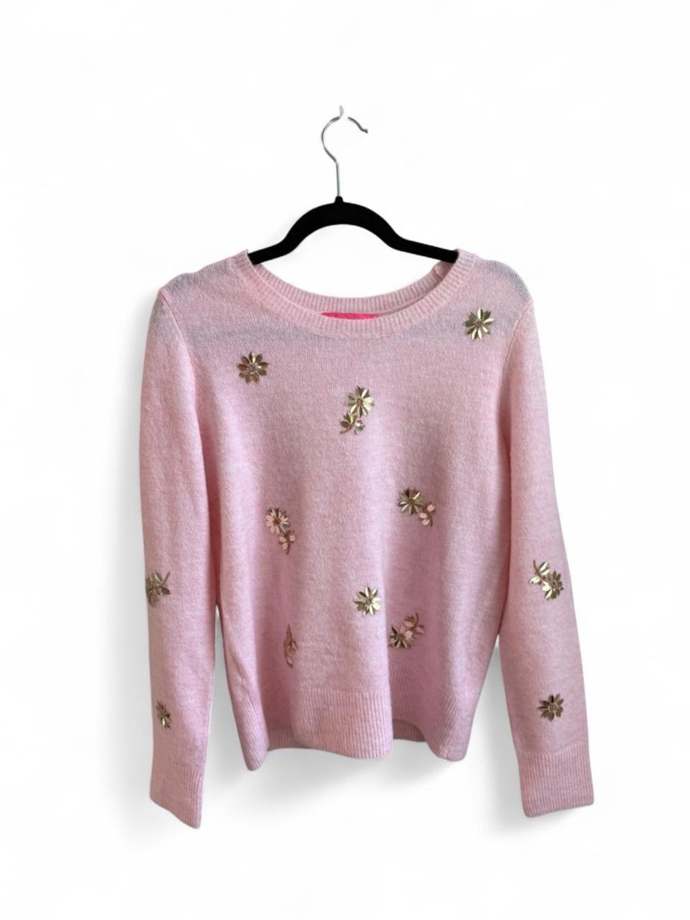Lilly Pulitzer Kalaya Sweater Calla Lilly Pink Sparkle Floral